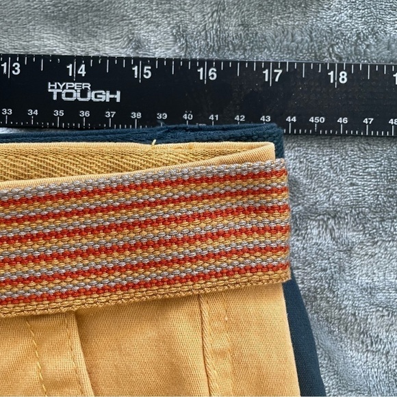 Refinery Republic Belted Chino Shorts Set of 2 Yellow and Navy Both Size 32 - Picture 8 of 10